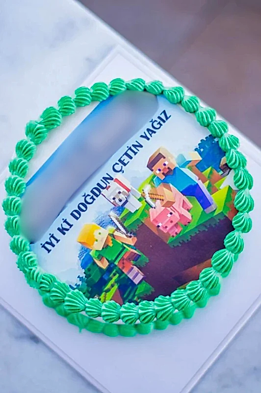 Butik Resimli Madenci Oyunu Pasta