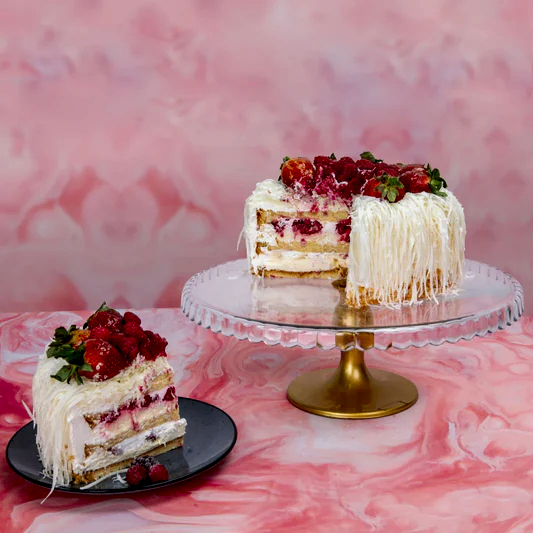 4-6 Kiilik Çilek&Ahududulu Pasta Meyve