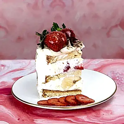 7-8 Kiilik Muz&Çilek Pasta Meyve